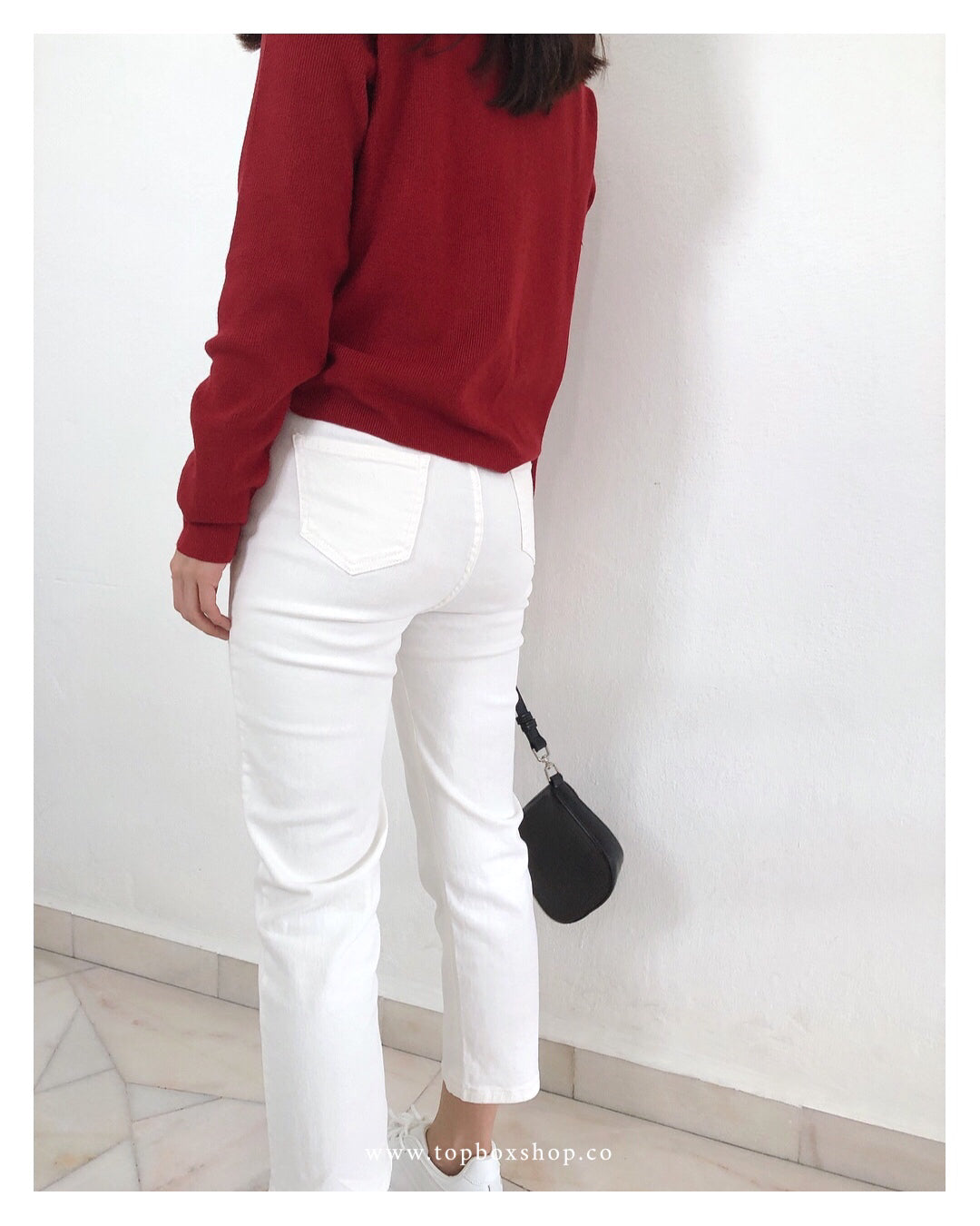 HIGHWAIST WHITE JEANS TROUSERS