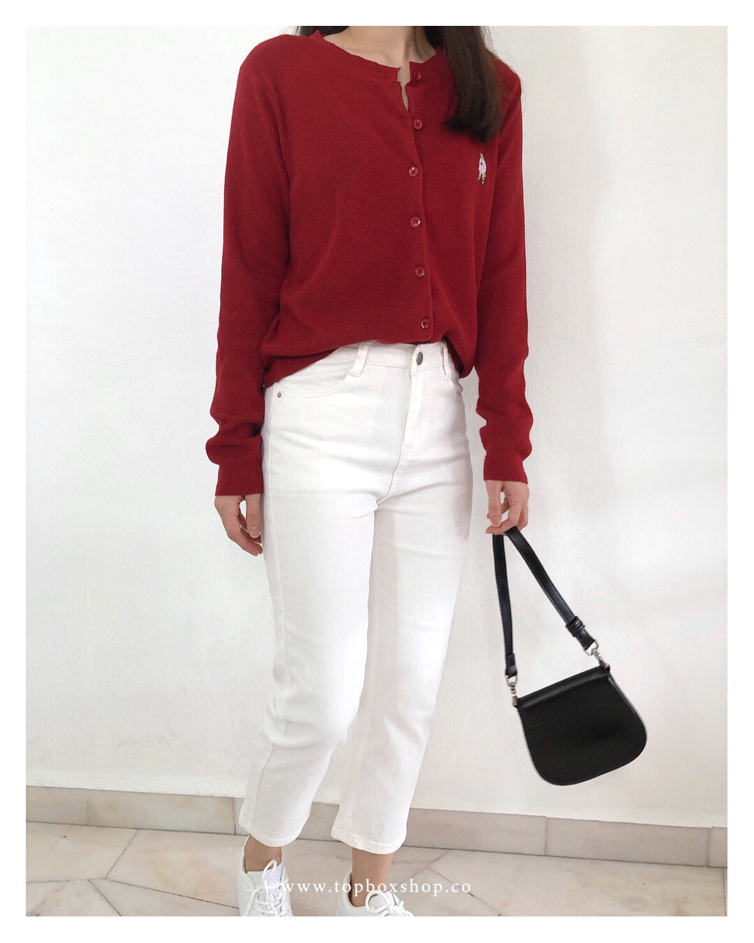 HIGHWAIST WHITE JEANS TROUSERS