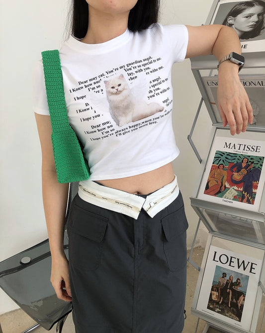 CAT CROP TOP