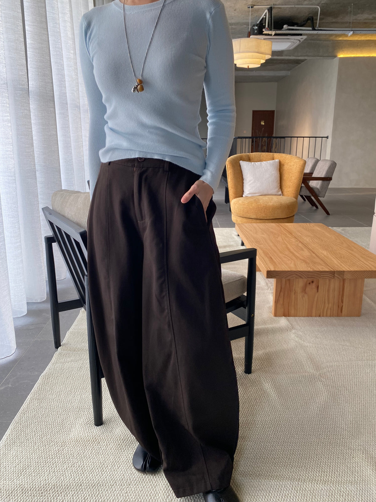 MOVA BARREL TROUSERS IN TEAWHITE/BROWN/BLACK