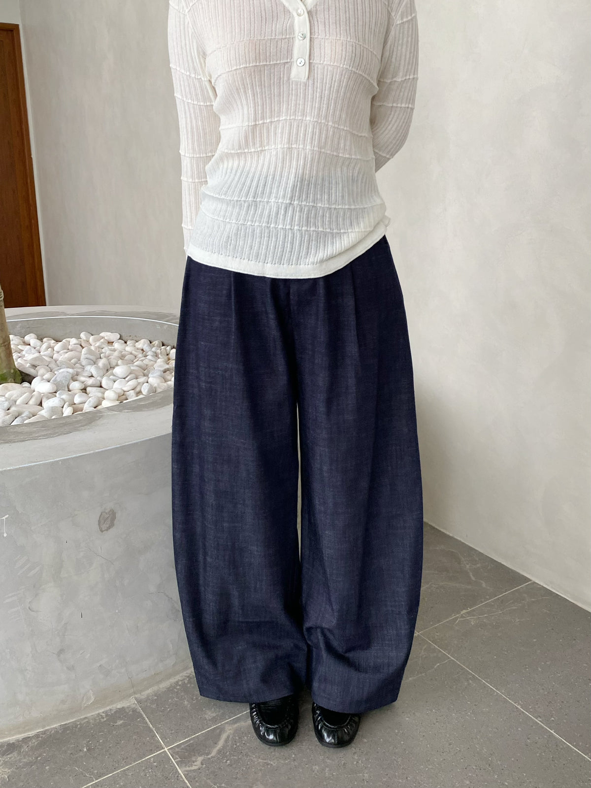 ALLY DENIM TROUSERS IN BLUE