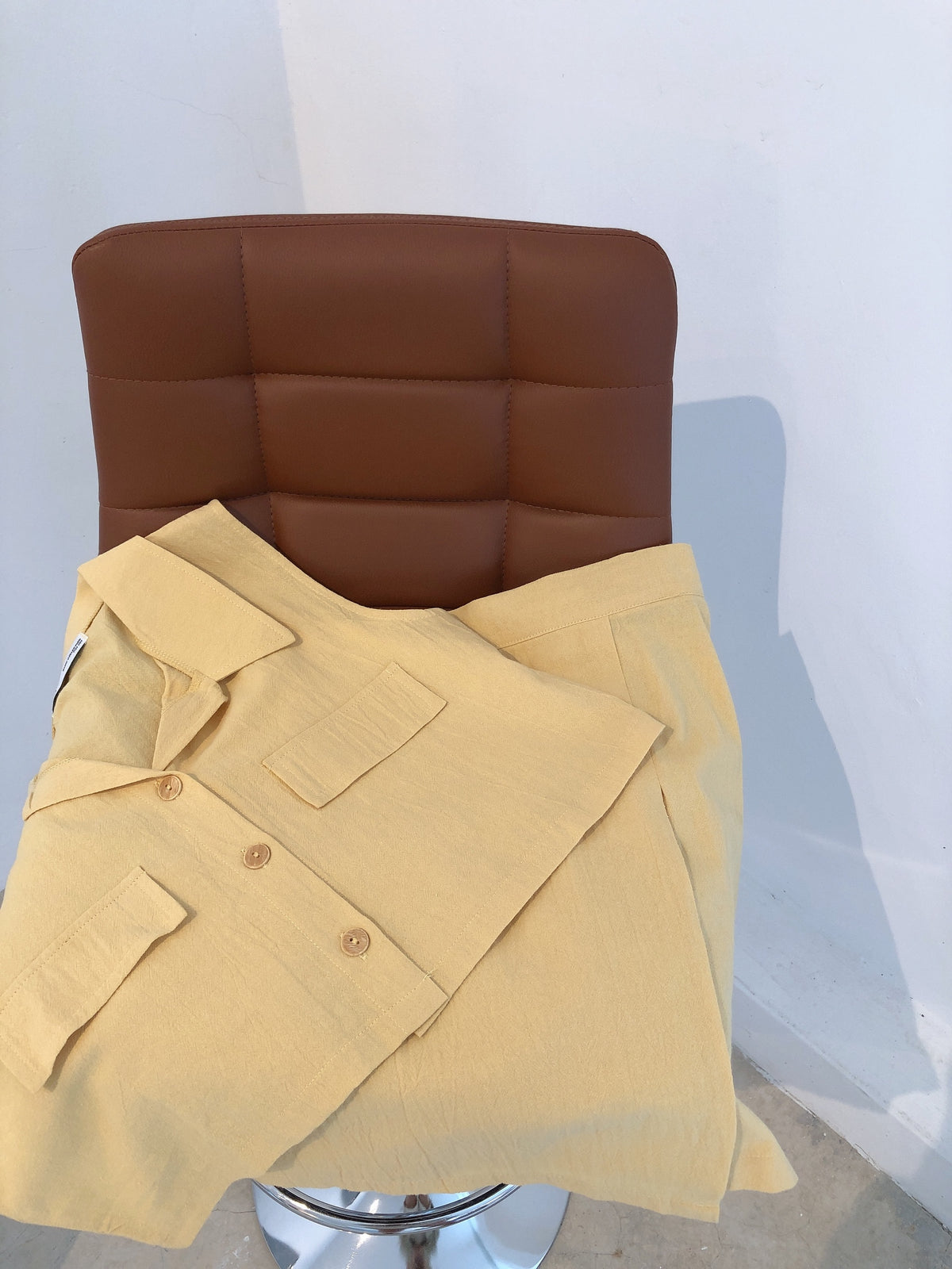 ZOEY YELLOW SET (SINGLET+SKIRT)