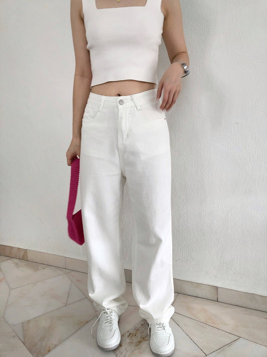 JOYI HIGHWAIST WHITE JEANS