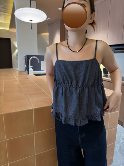BEN DENIM SINGLET TOP