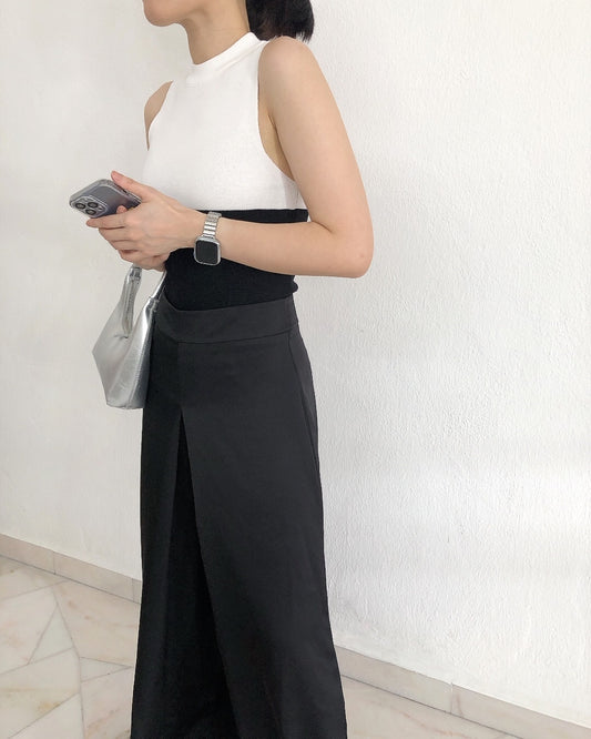 B&W KNIT SINGLET