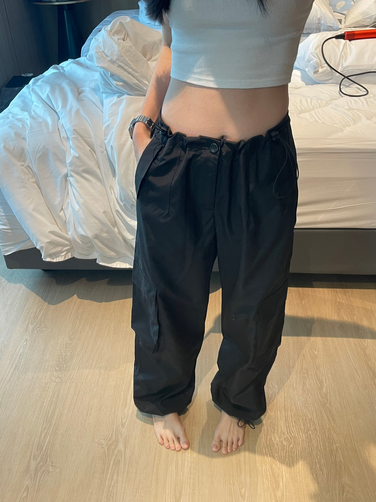 BOYFRIEN TROUSERS IN BLACK/GREY/BEIGE/BROWN