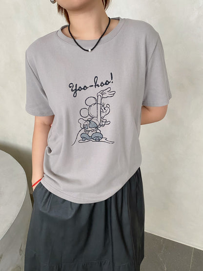 BASIC MICKEY TEE IN GREY