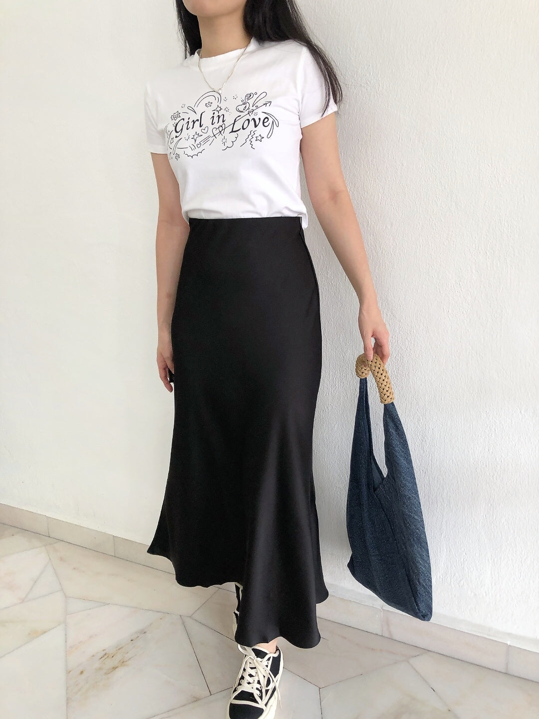 SATIN SKIRT