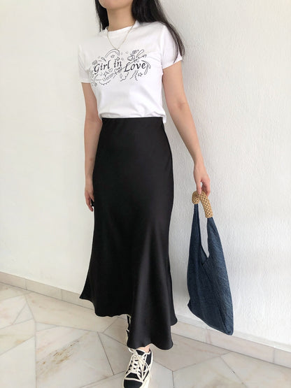 SATIN SKIRT