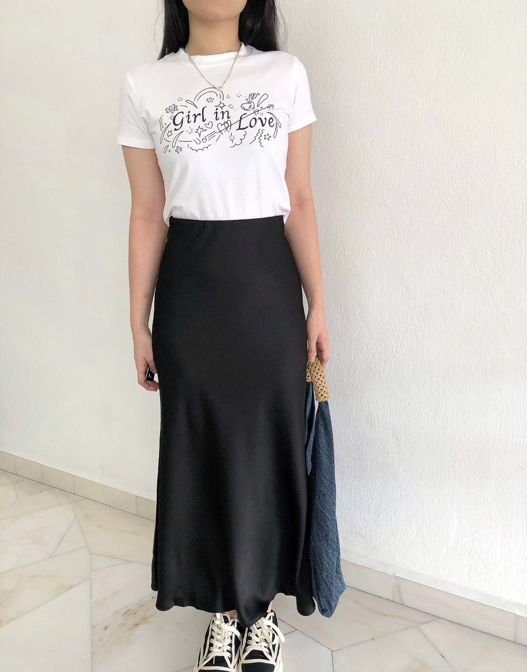 SATIN SKIRT
