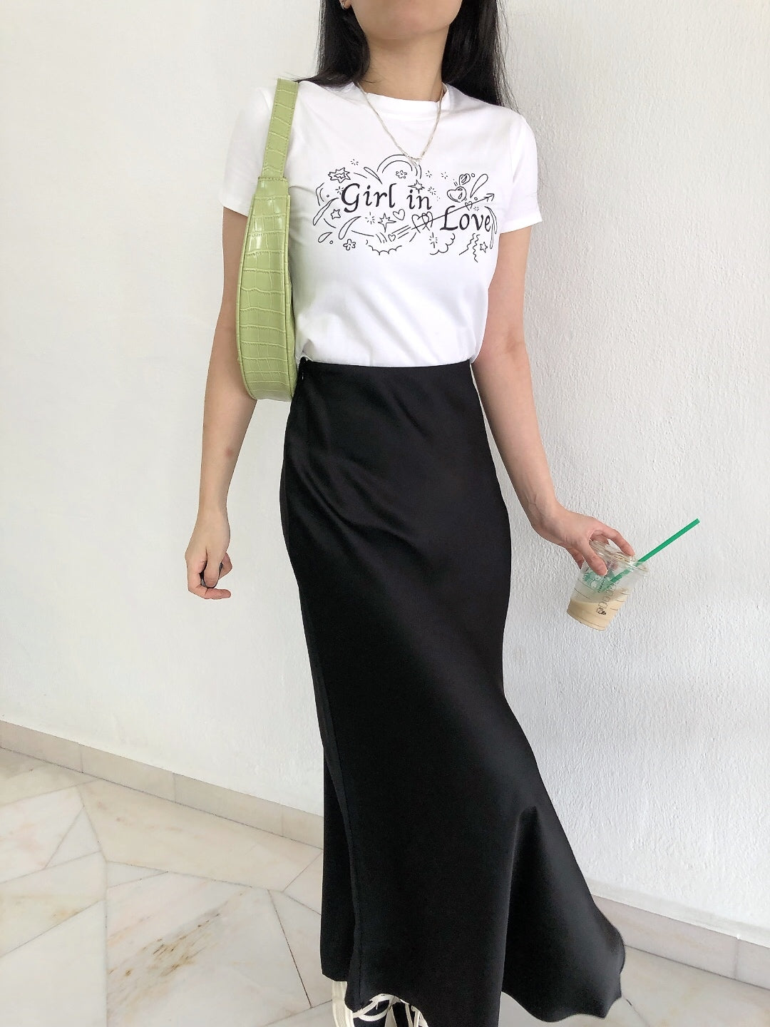 SATIN SKIRT