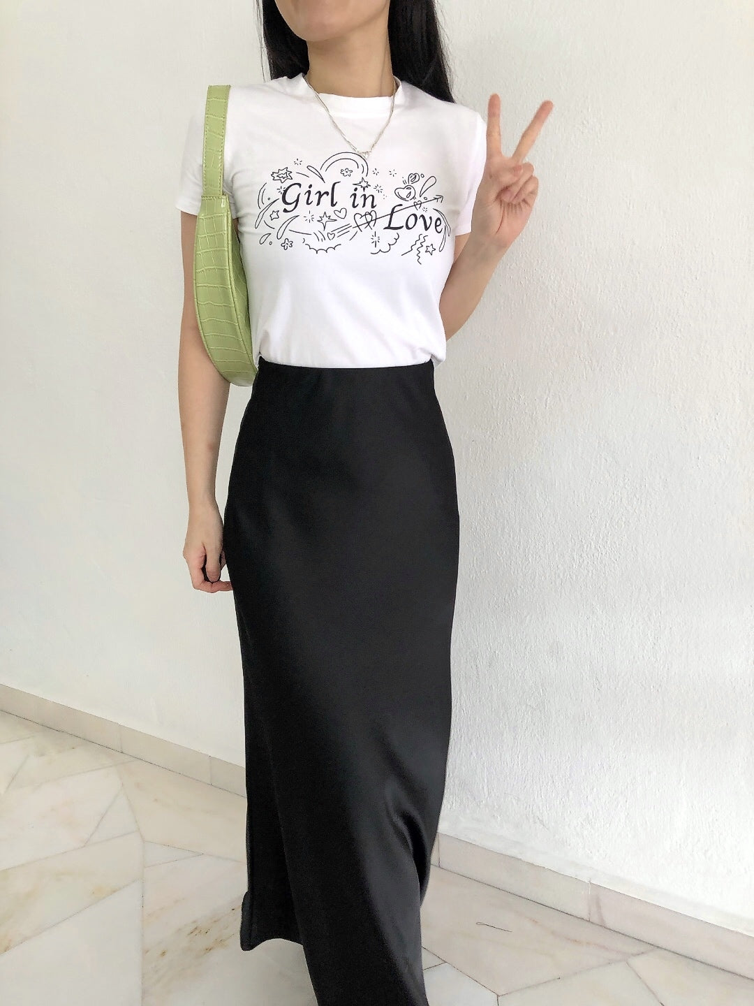 SATIN SKIRT