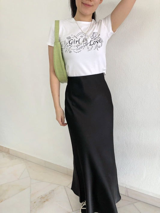 SATIN SKIRT