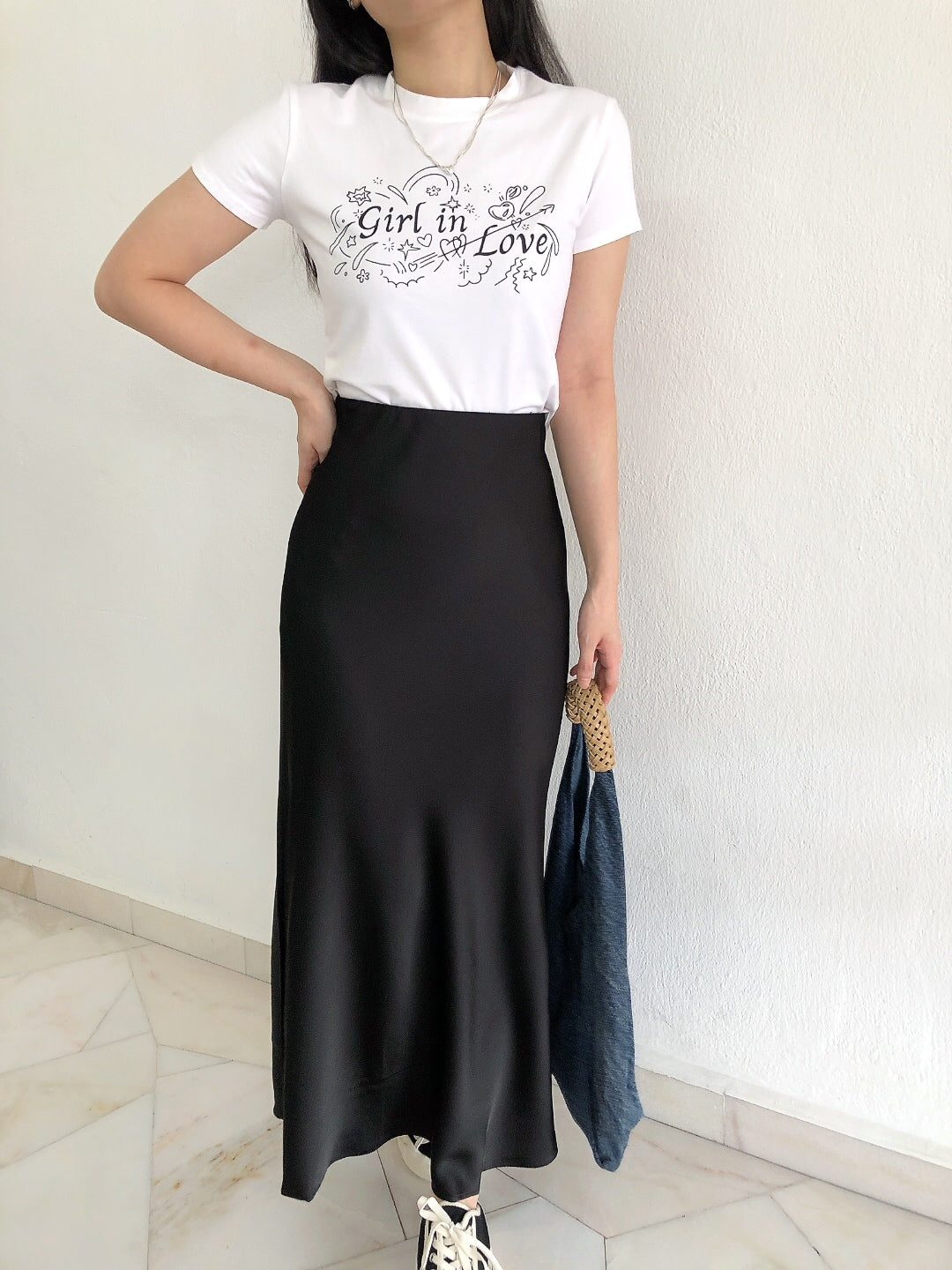 SATIN SKIRT