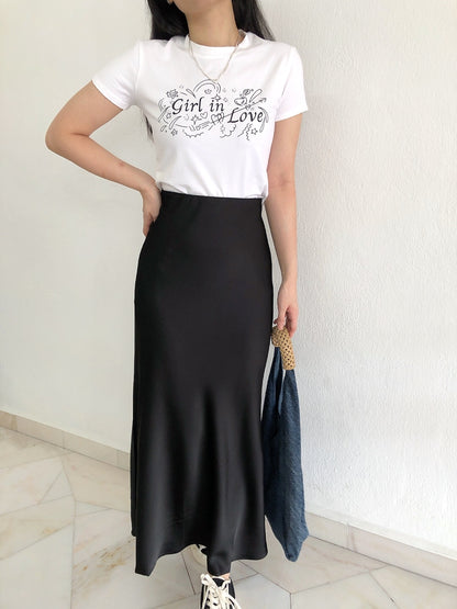 SATIN SKIRT