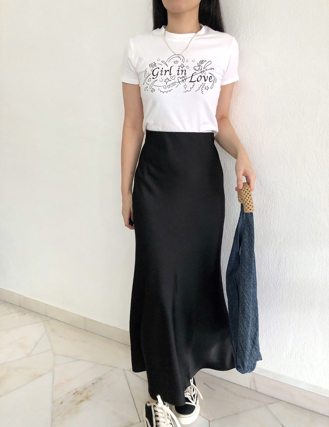 SATIN SKIRT