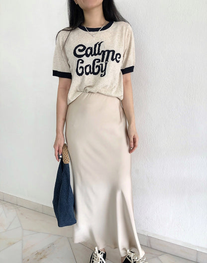 SATIN SKIRT