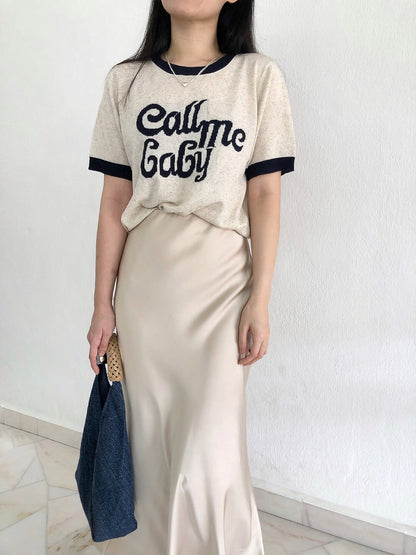 SATIN SKIRT