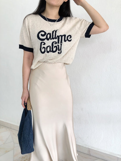 SATIN SKIRT