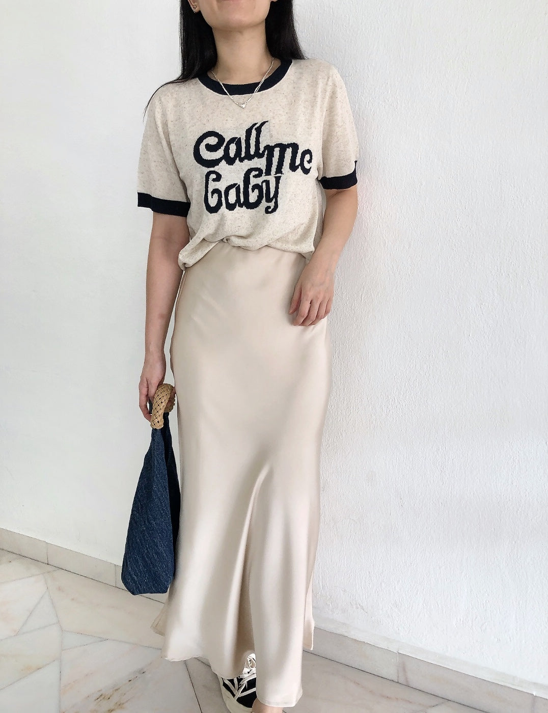 SATIN SKIRT