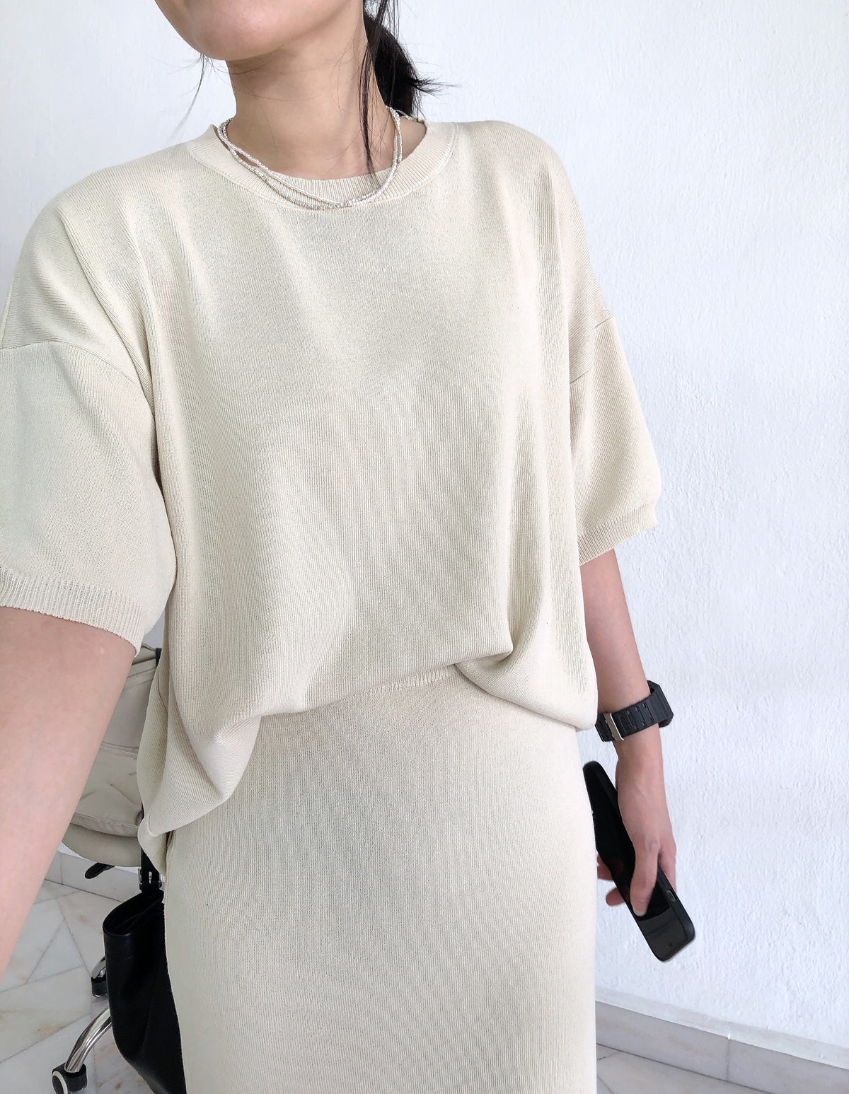 KNIT SET(TOP+SKIRT)