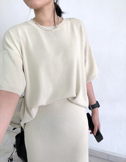 KNIT SET(TOP+SKIRT)