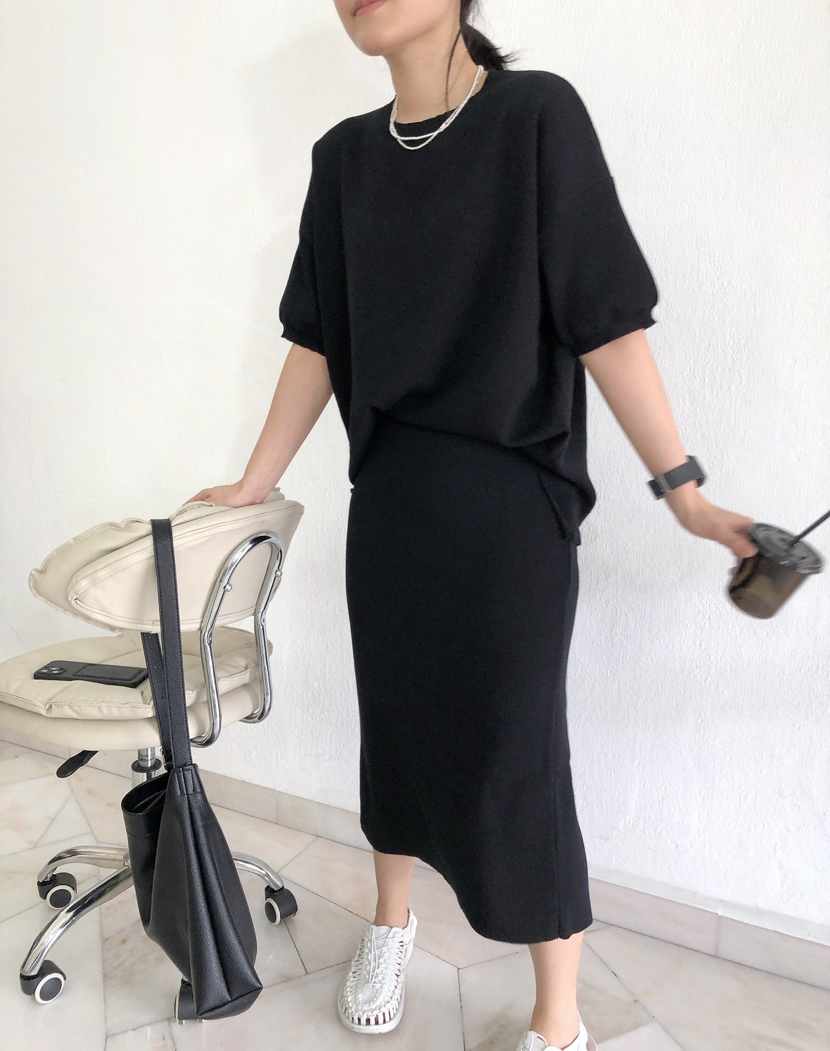 KNIT SET(TOP+SKIRT)