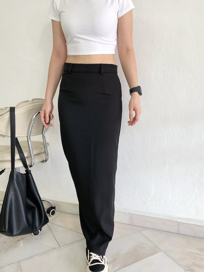 CECE BLACK SKIRT(HIGHWAIST)