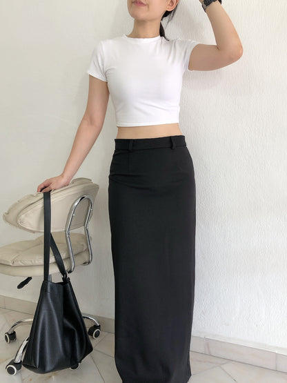 CECE BLACK SKIRT(HIGHWAIST)