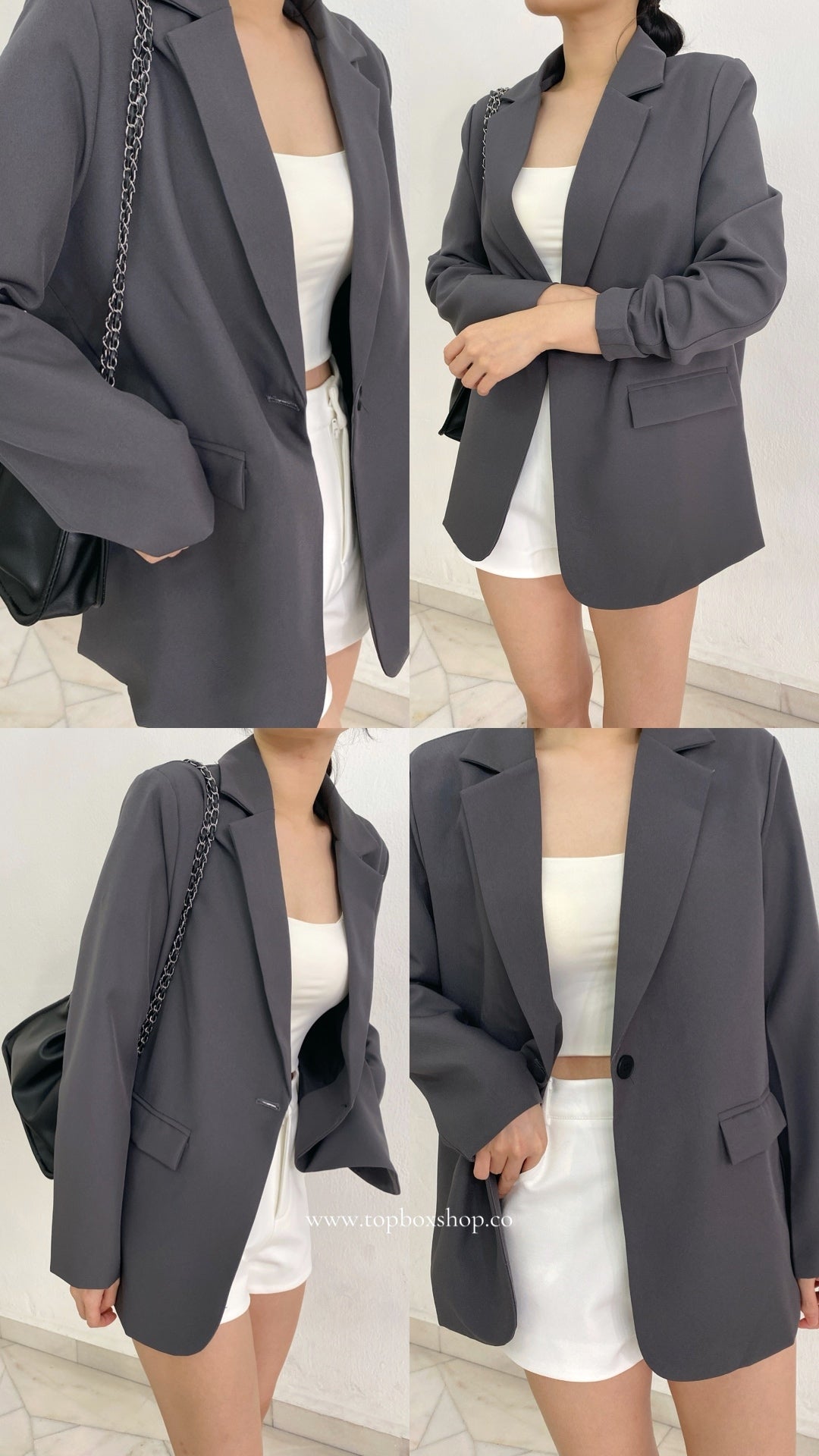 OVERSIZE GREY BLAZER
