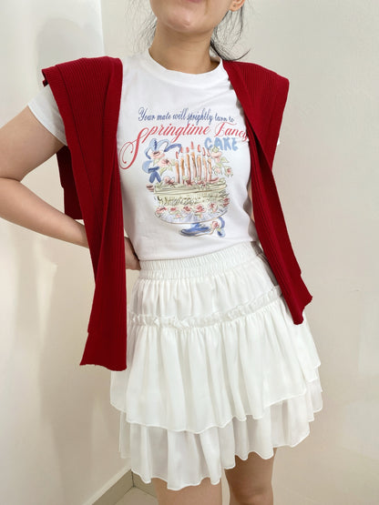 BASIC CROP TEE (CAKE)