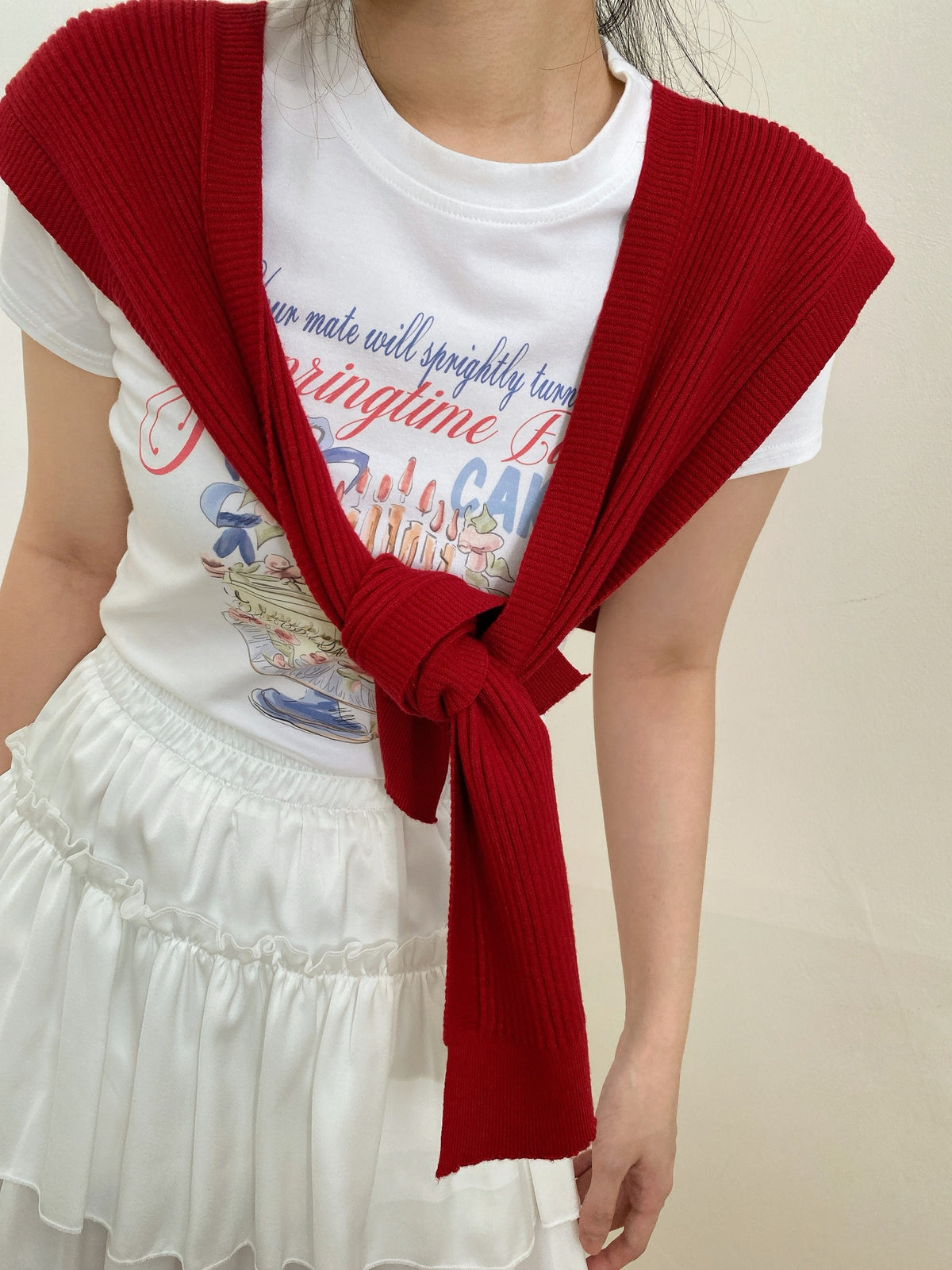 BASIC CROP TEE (CAKE)