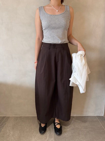 DENNIS BARREL TROUSERS IN BLACK/BROWN