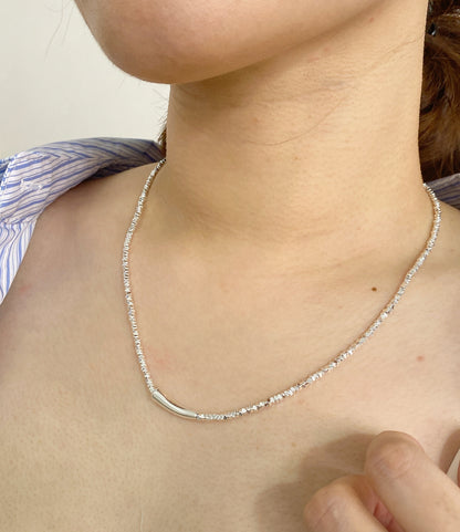 SILVER BEAD NECKLACE