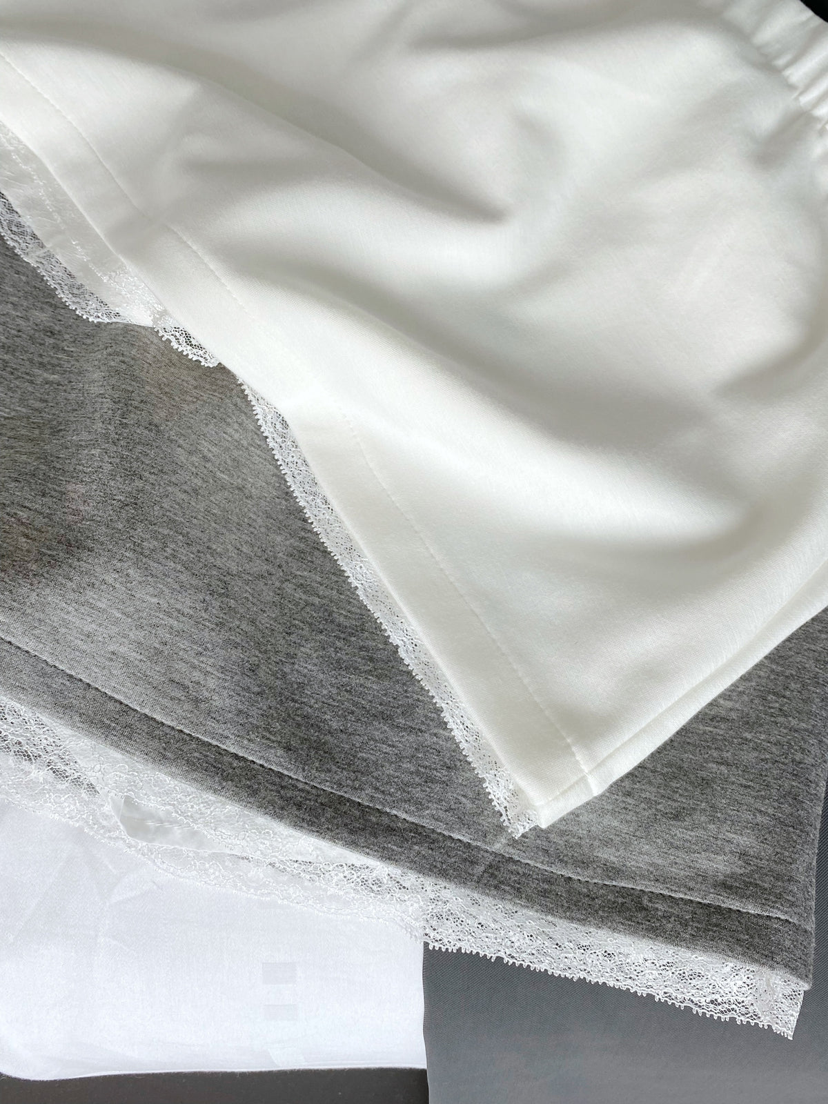 LACE COTTON SKIRT