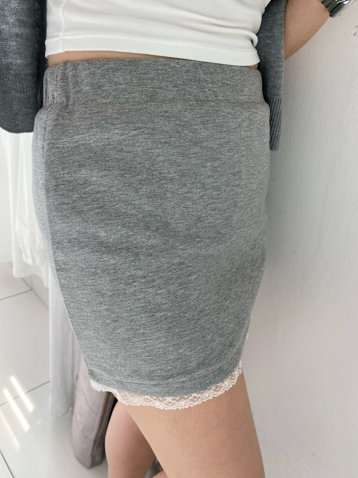 LACE COTTON SKIRT