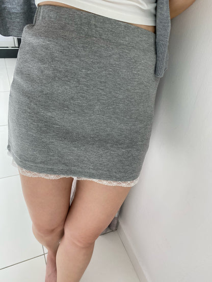 LACE COTTON SKIRT