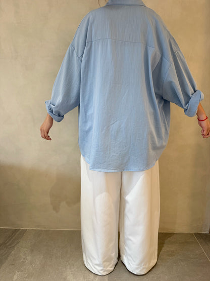 OVERSIZED BLUE BLOUSE