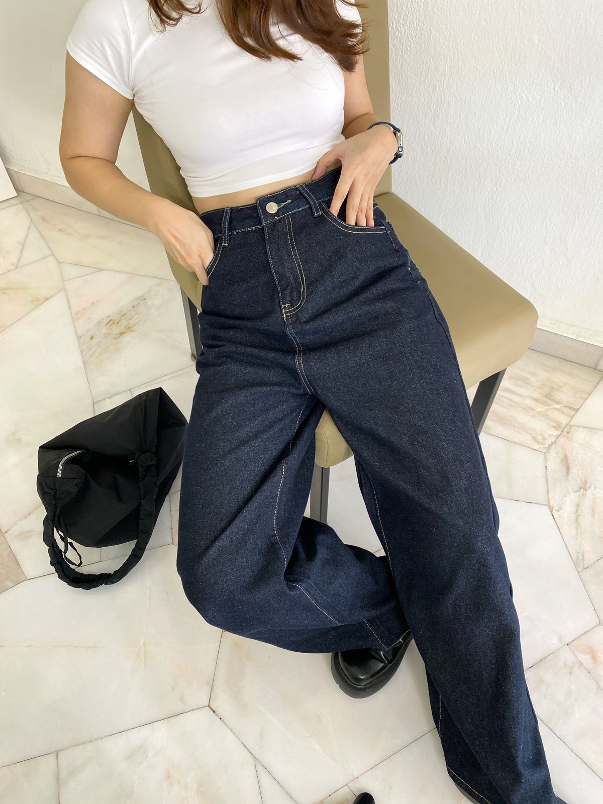 MOLLY JEANS（水洗深蓝）超级显瘦！