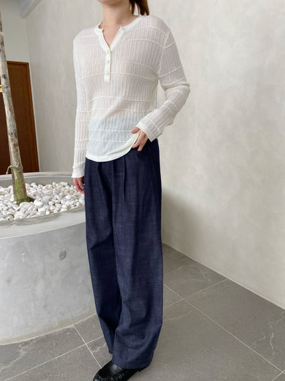 ALLY DENIM TROUSERS IN BLUE