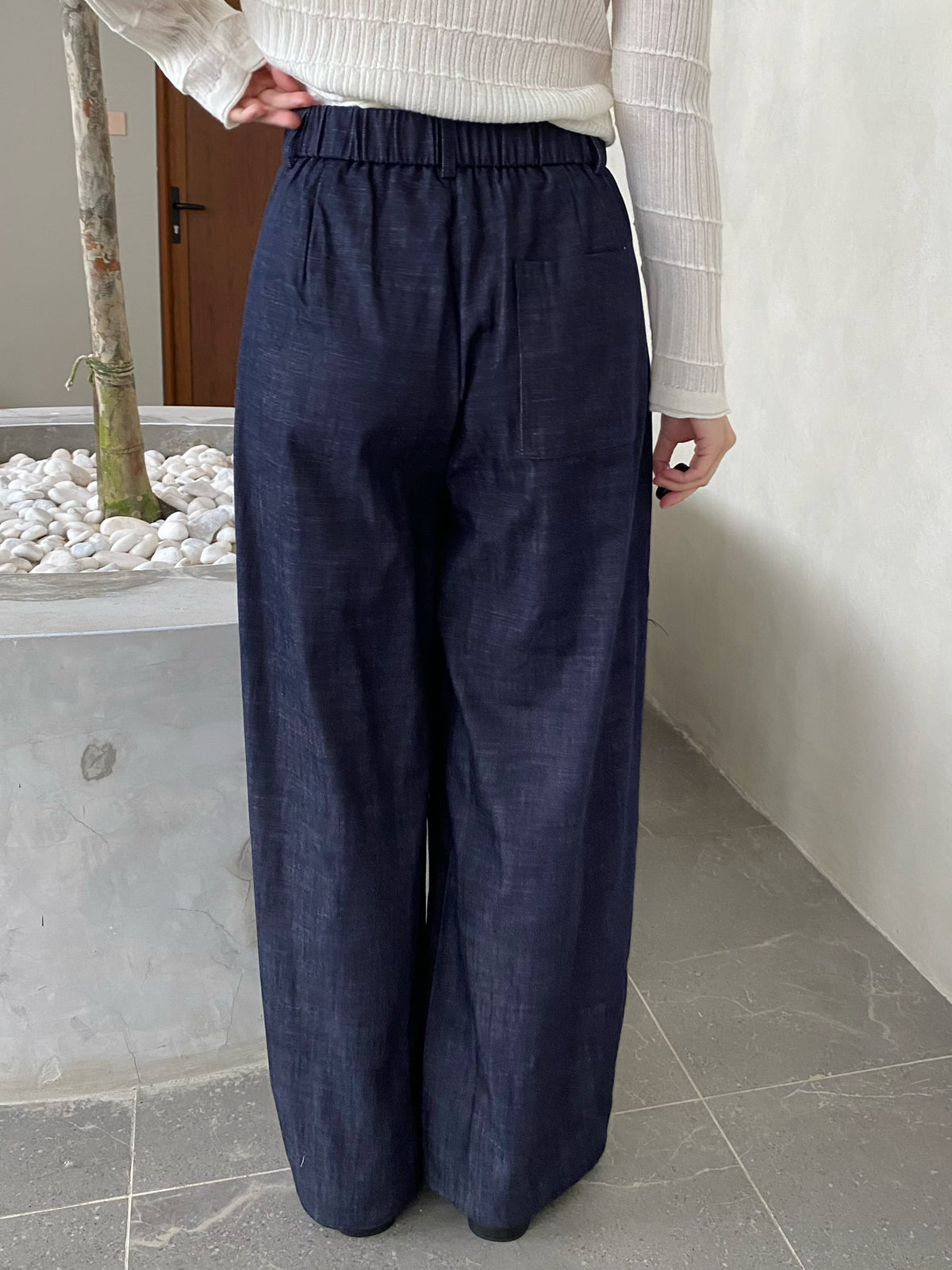 ALLY DENIM TROUSERS IN BLUE