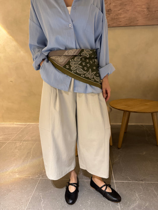 KELLY TROUSER IN BLACK/TEA WHITE