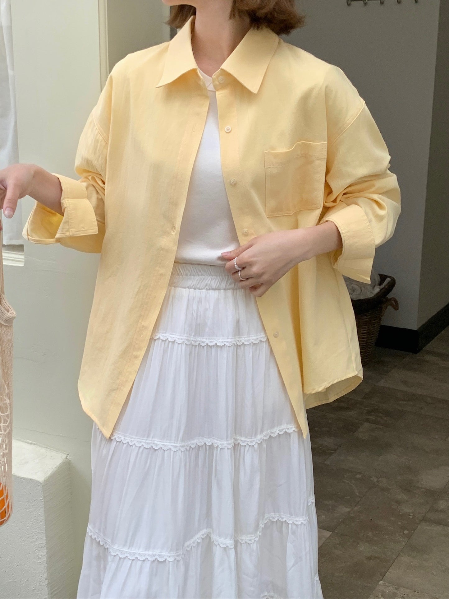 VINCE BLOUSE IN PINK/BLUE/YELLOW/GREEN (4 COLOR)