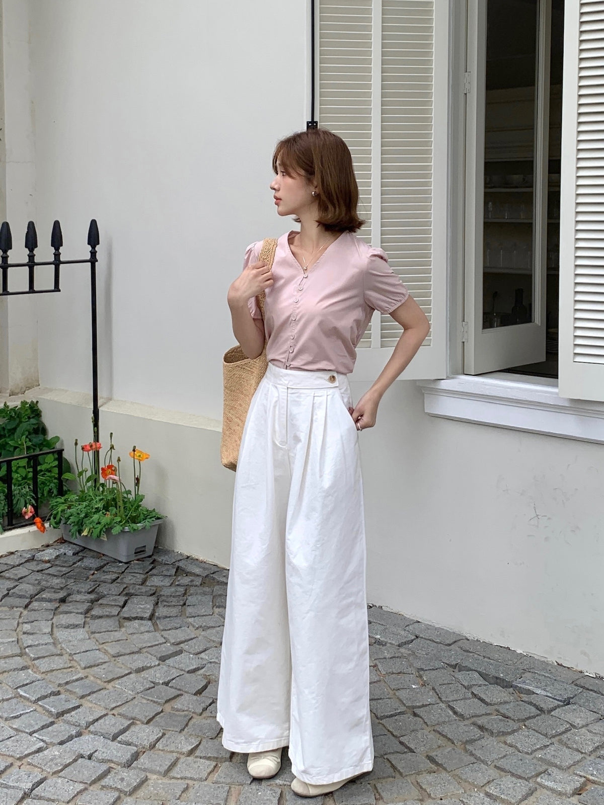 TINA TROUSERS IN WHTIE