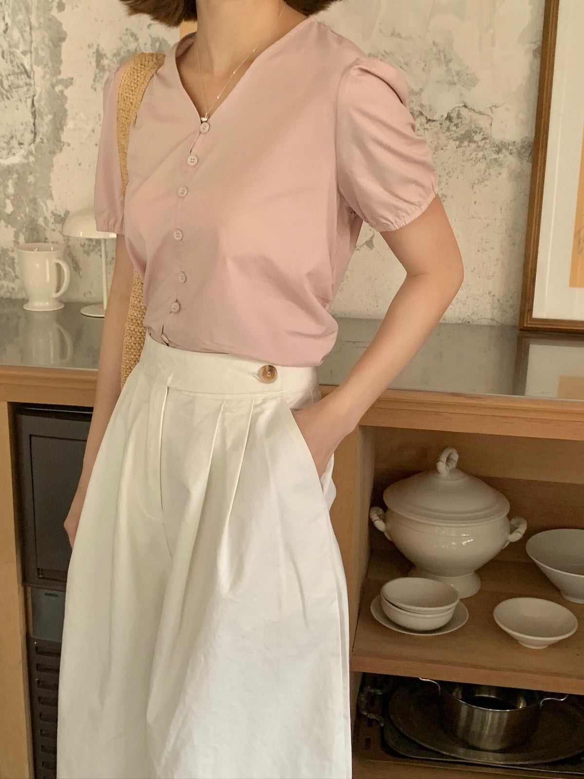 TINA TROUSERS IN WHTIE