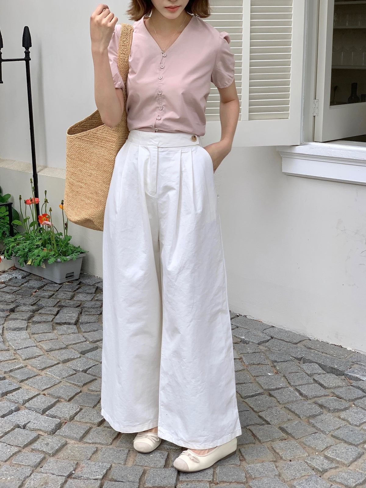 TINA TROUSERS IN WHTIE
