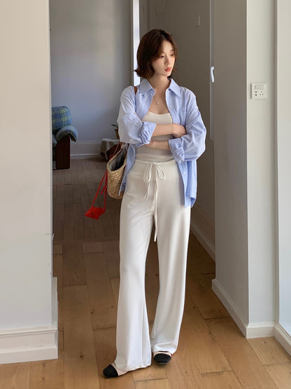 SARAH TROUSERS IN WHITE/BLACK/GREY