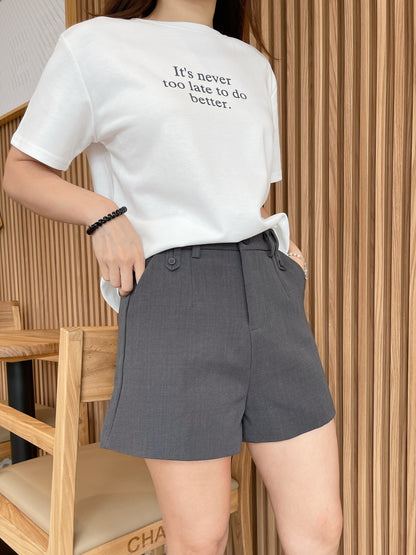 NUNU SHORT IN WHITE/GREY/BLACK