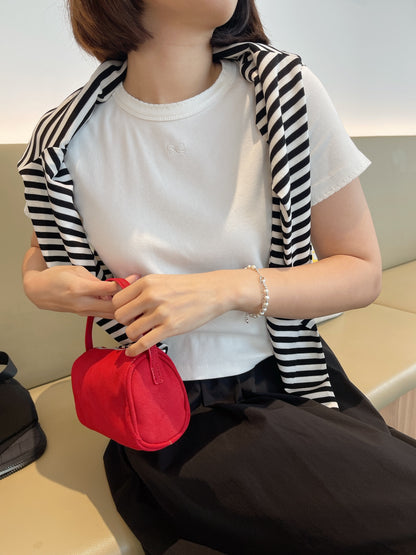 BOBO RIBBON TEE IN WHITE/BLACK/YELLOW/BLUE