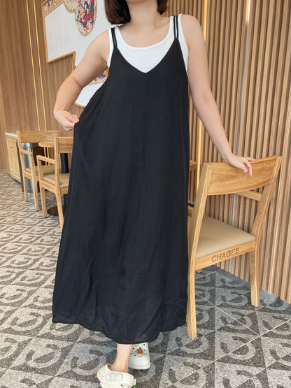 HELEN DRESS IN GREY/BLACK